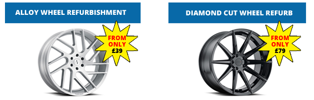 Alloy Wheel Refurbishment from only �39, Diamond Cut Wheel Refurbishment from only �79